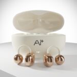 Ai+ Novapod Clips 22H Playtime, Ultra-Light, Dual Mic, Ipx4, Stylish Attachments Bluetooth(Gold Chrome, True Wireless)