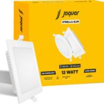 Jaquar Strella Slim 12W Square Recess Down Light – Warm White (Pack Of 1) Ceiling Light Ceiling Lamp(White)