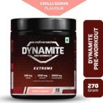 Wellversed Dynamite Pre-Workout Extreme 15 Servings| For Hardcore Athletes | High-Stim Pre Workout(270 G, Chilli Guava)