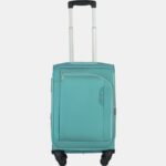 Nasher Miles Dallas Expander Soft-Sided Polyester Cabin Luggage Cyan 20 Inch |55Cm Trolley Bag Expandable  Cabin Suitcase 4 Wheels – 20 Inch