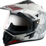 Vega Off Road D/V Gangster Motorbike Helmet(White Red)
