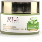 Lotus Herbals Active Aloe + Niacinamide Calm & Brighten Night Gel|Paraben Free(50 G)