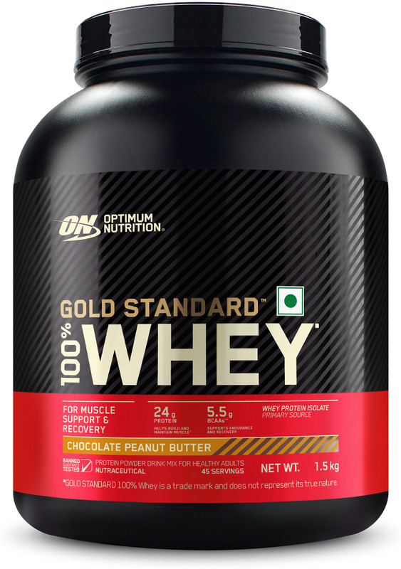 Optimum Nutrition Gold Standard 100% Whey Whey Protein(1500 G, Chocolate Peanut Butter)