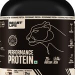 Beastlife Performance Protein Powder | 25G Protein | 5.64G Bcaa | High Absorption Whey Protein(2 Kg, Cookies & Cream)