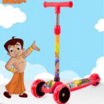 Miss & Chief Chotta Bheem 3 Wheel Scooter For Kids, Lightweight|Foldable & Adjustable Height(Red)