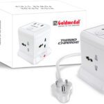 Goldmedal Turbocharge 4+3 Power Strip 4  Socket Extension Boards(White, 2 M, With Usb Port)