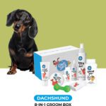 Captain Zack The Dachshund Groom Box – Ultimate 8-In-1, Head-To-Paw Groom-Kit For Your Dog- (Shampoo +Conditioner +Dry Shampoo +Paw Butter +Toy +Towel)- Ph Neutral And Paraben Free Pet Spa Kit