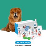 Captain Zack The Chow Chow Groom Box Ultimate 8-In-1, Head-To-Paw Groom-Kit For Your Puppy- (Shampoo +Conditioner +Dry Shampoo +Paw Butter +Toy +Towel)- Ph Neutral And Paraben Free Pet Spa Kit