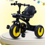 Miss & Chief Pixi Baby Tricycle Sturdy And Safe For Kids With Storage Baskets (Ages 2-5Yrs) Tricycle(Black)