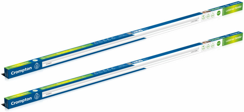 Crompton Laser Ray Smile 20W 20 W 121 Cm Tube Light(White, Pack Of 2)