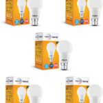Wipro 10 W Basic Standard B22 Led Bulb(White, Pack Of 5)