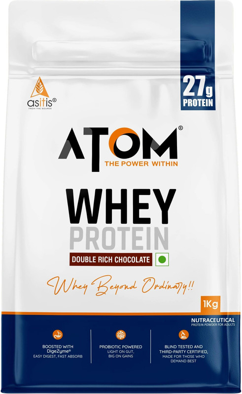 As-It-Is Nutrition Atom Whey Protein(1 Kg, Double Rich Chocolate)