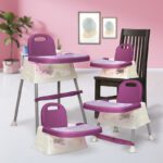 Luvlap 4 In 1 Convertible Baby High Chair With Footrest & Booster Seat For Baby Feeding(Purple)
