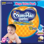 Mamypoko Pants All Night Absorb,Coco Care & 12Hr Leakage Protection – M(70 Pieces)
