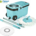 Flipkart Smartbuy 360 Degree Bucket Mop With Steel Spinner 2 Refill Mop Set Of 1 Mop Set(Blue)