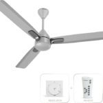 Crompton Caelum With 4 Year Warranty Bldc With Remote And Regulator 1200 Mm Ceiling Fan(5 Star | Metallic Grey | Pack Of 1)