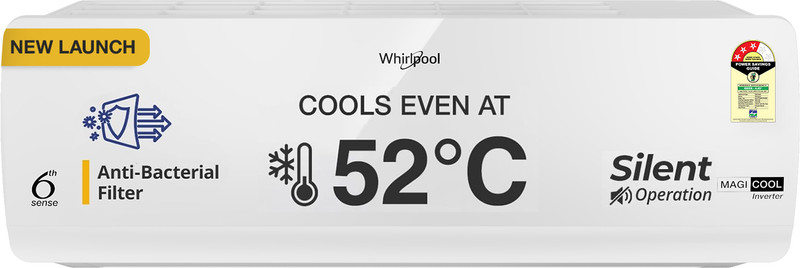 Whirlpool 2026 Model 1.5 Ton 3 Star Split Inverter Ac(Magicool 15T 3S Inv Cnv S6K2Pp0 – I / Magicool 15T 3S Inv Cnv S6K2Pp0 – O, White)