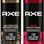 Axe Dark Temptation & Intense Deodorant Spray – For Men(430 Ml, Pack Of 2)