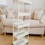 Mgkenterprise 5 Compartments Plastic Storage Trolly(White)