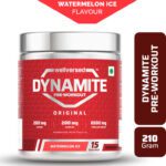 Wellversed Dynamite Pre-Workout (15 Servings) | Unleash Explosive Energy Pre Workout(210 G, Watermelon Ice)