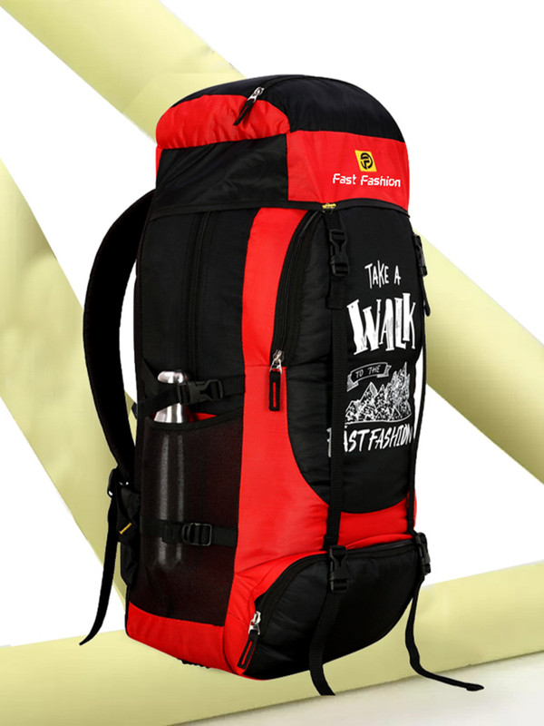 Fast Fashion 60L Travel Backpack For 70 L Laptop Backpack(Red, Black)