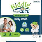 Kiddle Care Easy Comfort Baby Diaper Pants | Small (S) | 4-8 Kg – S(78 Pieces)
