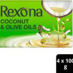 Rexona Coconut And Olive Oil Soap For Silky Smooth Skin, 4X100 G(4 X 100 G)