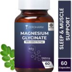 Zeroharm Magnesium Glycinate With Moringa For Sleep,Muscle Relaxation, Bone, Heart Health(60 Capsules)
