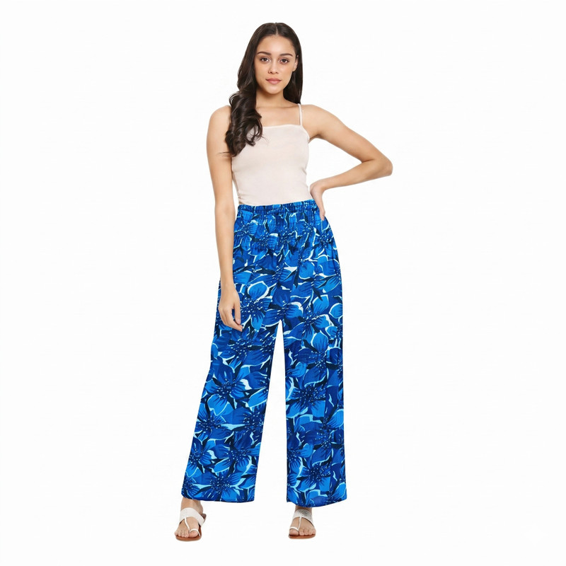 Shakshi Flared Women Blue Trousers