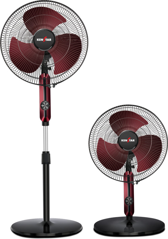 Kenstar Wind Blaze With 2 Year Warranty 400 Mm Pedestal Fan(Maroon | Pack Of 1)