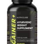 Nutri Guide Ayurvedic Gain+ Weight & Mass Gainer Supplement(90 Capsules)