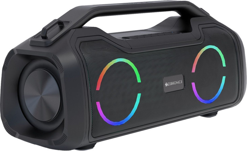 Zebronics Sound Feast 500, Btv5.0, 9H Backup, Tws Mode, Aux, Msd 70 W Bluetooth Party Speaker(Black, Stereo Channel)