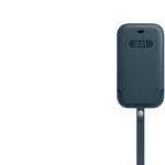 Apple Pouch For Iphone 12 Mini(Baltic Blue, Leather)