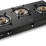 Glen Lpg Rapid Gt Blk Isi Gas Stoves 3 Burner Glass Manual Gas Stove(3 Burners)