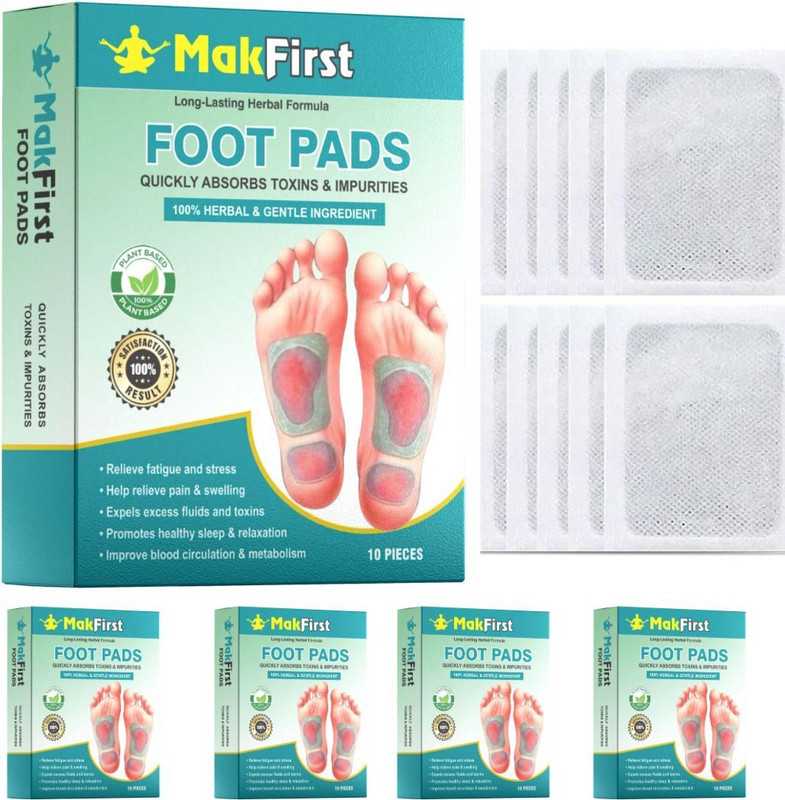 Makfirst Foot Pads Weight Loss Herbal Detox Weight Routine Support & Bosst Energy Plaster & Patch(40 X 1 Patches)
