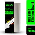 Beco Reusable Kitchen Towel (20 Sheets X 100 Times Each-2000 Wipes), Made From Bamboo(1 Ply, 20 Sheets)