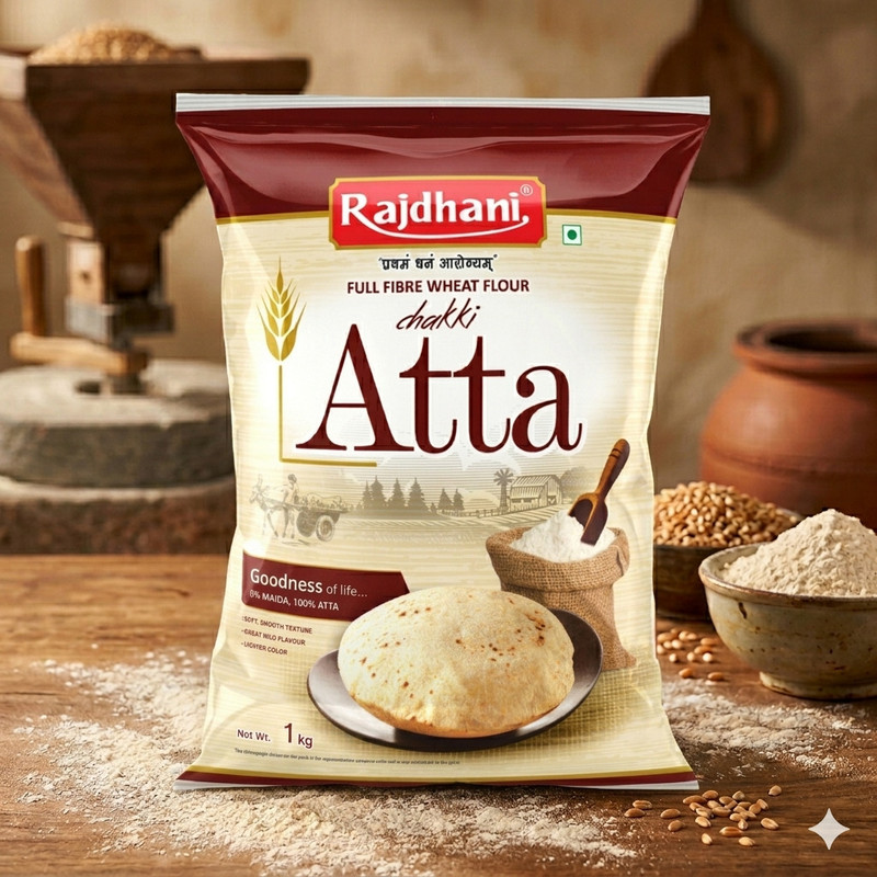 Rajdhani Chakki Fresh Atta(1 Kg)