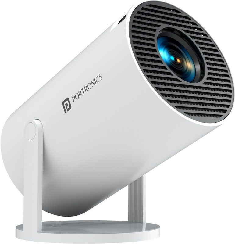 Portronics Beem 440 Smart Led With 720P Hd Resolution (1800 Lm / Remote Controller) Portable Projector(White)
