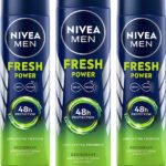 Nivea Fresh Power Deo Spray, 48H Derma Odour Protection With Citrus, Musk, Spice Deodorant Spray  –  For Men(450 G, Pack Of 3)