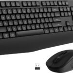 Zebronics Companion 202 Wireless Standard Desktop Keyboard Compatible With Desktop, Laptop, Mac 104 Keys, Copilot Ai Key, 12 Multimedia Keys, 1600 Dpi, Silent, 4 Buttons(Black)