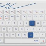 Rapoo 8000M Mi White Bluetooth Tenkeyless Multi-Device Keyboard Compatible With Desktop, Laptop, Mac(White, Blue)