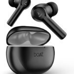 Boat Airdopes Supreme W/ 4 Mics Ai Enx Tech, 50 Hrs Playback,Multi Point Connectivity Bluetooth(Classic Black, True Wireless)