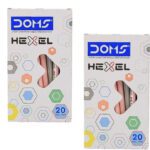 Doms Hexel Ballpoint Pen Ball Pen(Pack Of 40, Ink Color – Blue)