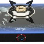 Milton Premium Ignition Lpg Stove – (Isi Certified, Door Step Service) Blue Glass Manual Gas Stove(3 Burners)