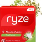 Ryze Nicotine Gum 2Mg (Fresh Fennel) | 9 Gums Smoking Cessations(Pack Of 3)