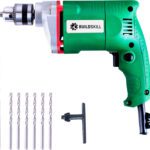 Buildskill 10Mm Professional Powerful Heavy Drill Machine With 7 High Quality Bits Bed1100-Greenbits Pistol Grip Drill(10 Mm Chuck Size)
