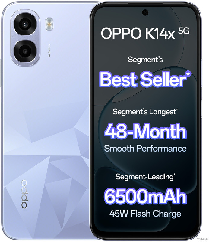 Oppo K14X 5G (Icy Blue, 64 Gb)(4 Gb Ram)