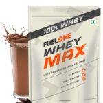 Fuelone Whey Max, Whey Protein Concentrate & Whey Protein Isolate, 27G Protein Whey Protein(1 Kg, Chocolate)
