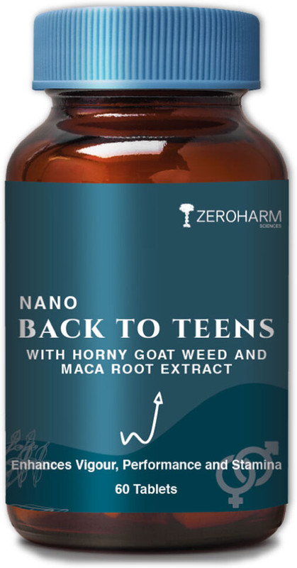 Zeroharm Back To Teens – Maca, Horny Goat Weed, Safed Musli, Energy, Performance, Stamina(60 Tablets)