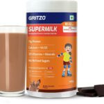 Gritzo Supermilk Overall Growth (10-12Y Girls), 11G Protein Powder, Double Chocolate(400 G)